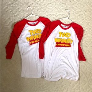 A pair of 2nd birthday toy story shirts
